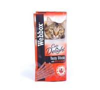 Webbox Cats Delight Tasty Sticks with Beef and Rabbit 6-Sticks Deal of 4 (24 Sticks Total)
