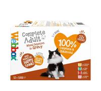 Webbox Complete Adult Mixed Selection in Gravy Wet Cat Food (12x100g Pouches) - Size: 12 x 100g