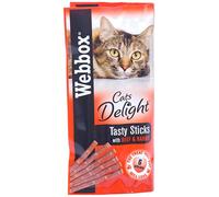 Webbox Delight Cat Sticks Beef and Rabbit, 30 g, Pack of 12