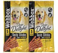 Webbox Dogs Delight Chicken Sticks, 55 g, Pack of 18