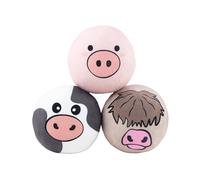 Webbox Farmyard Friends Squishies - Plush, Squeaky & Super Soft Dog Toys (3 Pack)