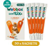 Webbox Lick-e-Lix Chicken Cat Treats - 10 Pack