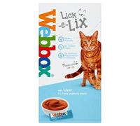 Webbox Lick-e-Lix Cream Liver Sachets Cat Treat 5 x 10g (Pack of 2)