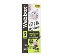 Webbox Lick-E-Lix Liver Sausage & Cat Grass Cat Treat 5Pk -Reward Delight Kitten (1X)