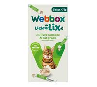 Webbox Lick-e-Lix Liver Sausage & Cat Grass Cat Treats - 10 Pack
