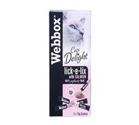 Webbox LICK-E-LIX SALMON CAT TREATS 5PK -REWARD DELIGHT KITTEN YOGHURT LICK (12X)