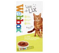 Webbox Lick-e-Lix Unique Tasty Cat Treats Box (All Flavours) 5-7 Treats Per Pack Lick-e-Lix Liver Sausage & Cat Grass 5 Pack, 10 Pack