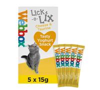 Webbox Lick-e-Lix with Cheese & Taurine Tasty Yoghurty Treats 5 x 15g