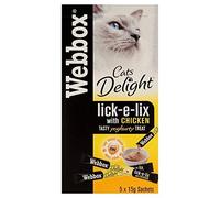 Webbox Lick-e-Lix with Chicken Tasty Yogurty Treat 5 x 15g (PACK OF 4)