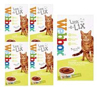 Webbox Lick-e-Lix Yoghurt with Liver Sausage and Cat Grass 5 x 15g Sachets (Pack of 6)