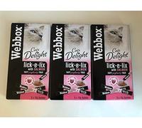 Webbox Lick-e-Lix Yoghurty Treat with Salmon 5 x 15g Sachets (Pack of 3)