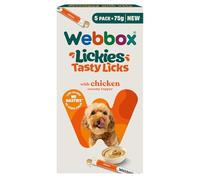 Webbox Lickies Tasty Licks Chicken Dog Treats - 17 x 5 Packs
