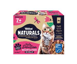Webbox Naturals Mixed in Jelly Selection Senior 7+ Wet Cat Food - 8 x 100g