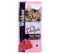 WEBBOX Tasty Sticks Salmon and Trout Cat Treat | Size: 6 sticks