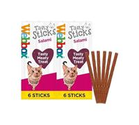 Webbox Tasty Sticks Cat Treats, Salami - Kitten Friendly, Wheat and Grain Free, No Artificial Colours (25 x 6 Packs)…