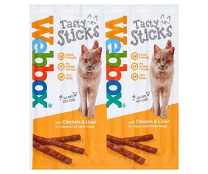 Webbox Tasy Sticks with Chicken and Liver Cat Treats - 6 Sticks