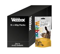 Webbox Yum-e-Yums Semi-Moist Cat Treats, Cheese - Kitten Friendly, Add