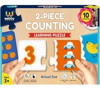 Webby Counting Numbers Learning Pack Jigsaw Puzzle (2 Pieces) | Montessori Early Educational Toy for 3+ Years Kids | Boosts Brain Power, Focus & Fine Motor Skills