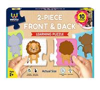 Webby Front & Back Learning Pack Jigsaw Puzzle (2 Pieces) | Montessori Early Educational Toy for 2+ Years Kids | Boosts Brain Power, Focus & Fine Motor Skills