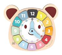 Webby Wooden Bear Colours Learning Clock Early Teaching Clock for kids (12 Pieces) | Rotating Hour & Minute Hands | Improve Motor Skills & Color Recognition for Toddlers