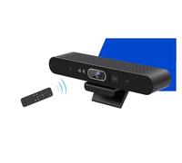 Webcam 4K USB Webcam 3All-in-One 4K Ai Auto-Tracking Video Bar Video Conference Camera with Microphone and Speaker AI Face Tracking Auto 360° Voice Pickup Webcam
