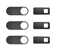 Webcam Cover 6-Pack, Web Camera Cover Slide Ultra-Thin for Laptop, iMac, MacBook Pro, Mac, Computer, Smart Phone, Tablets Slider Camera Blocker Protect Your Privacy & Security (Black)