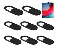 Webcam Cover, 8 Pcs Ultra-Thin Web Privacy Camera Covers, Webcam Cover Slider for Privacy, Slide Computer Accessories, for Laptop, Desktop, PC, Tablet, Smartphone and More, Black