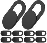 Webcam Cover Slide 10 Pack,Camera Blocker Protector,Protect Privacy Ultra Thin Laptop Camera Cover Slide for Smartphone/Desktop PC/iPhone/iPad/MacBook Pro Computer iMac Cell Phone PC Accessories,Black