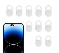 Webcam Cover Slider - Ultra Thin Camera Privacy Screen Black White Self Adhesive Blocking Covers 10 Piece Compact ABS Shielding Kit | Safe Security Solution for Laptops, Tab
