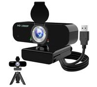 Webcam for PC,Full HD 1080p Computer Webcam with Noise-Canceling Mic, Tripod, Privacy Cover, Auto Focus/Low Light Correction/Beauty Filter, USB Web Camera for Streaming/Meeting/Online Video/Zoom