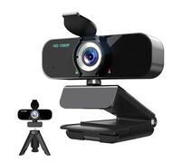 Webcam for PC,Full HD 1080p Computer Webcam with Noise-Canceling Mic, Tripod, Privacy Cover, Auto Focus/Low Light Correction/Beauty Filter, USB Web Camera for Streaming/Meeting/Online Video/Zoom