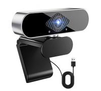 Webcam for PC with Microphone, 1080P Full HD Web Camera, 360° Rotation USB Camera Plug Play for Computer Desktop Laptop Mac Web Cam Linux Streaming Youtube Skype Video Call Zoom Video Conference