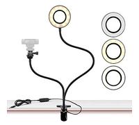 Webcam Light Stand for Live Stream, Selfie Ring Light with Webcam Mount for Logitech C925e, C922x, C930e,C922,C930,C920,C615,Brio 4K