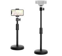 Webcam Stand for Desk, Webcam Tripod Camera Stand with Phone Holder Desktop Webcam Mount for Logitech Webcam C920 C922 C925e C922x C930e C930 C615 and BRIO
