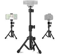 Webcam Tripod Stand Extendable Desktops Tripod for Camera/Phone/Webcam, Desk Tripod Mount Holder Compatible with Logitech Stream Webcam C925e C922x C922 C930e C930 C920 C615 /Camera/iPhone/Ring Light