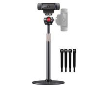 Webcam Tripod Stand for Desk, Small Base, Ballhead & Height Adjustable