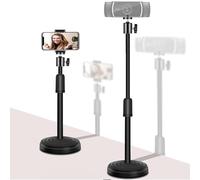 Webcam Tripod Stand for Desk with Phone Holder,Desktop Webcam Mount Compatible with C922 C930e C920S C920 C615 C960 C920x, Table Phone Stand with 1/4'' Thread