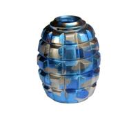 webead Barrel Shape Grenade Texture, Solid Titanium Ti TC4 CNC Lanyard Big Bead, for EDC DIY Paracord Accessories, Knife Lanyard Beads, Necklace Pendant Beads,MGQK (Navy Camouflage)