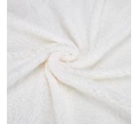 WEBEEDY 1.1 Yard/1M Cream Teddy Bear Fabric Material 63 Inch/160cm Wide Soft Craft Material by the Yard for DIY Home Crafts Sewing Projects Teddy Bear Making Gift Bags Home Decoration