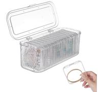 WEBEEDY 1 Pcs Large Bracelet Jewelry Box with 12 Pcs Small Acrylic Bracelet Organizer Case, Portable Clear Acrylic Jewelry Organizer Storage Case for Bracelets Bangle Earring Necklace Ring