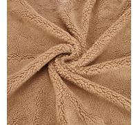 WEBEEDY 1 Yard/1M Brown Teddy Bear Fabric Polyester Plush Material by the Yard 160cm Wide for Home Crafts Sewing DIY Projects Teddy Bear Stuffed Animal Making Gift
