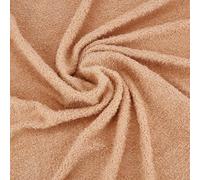 WEBEEDY 1 Yard Soft Teddy Bears Fabric 155 cm Wide Apricot Soft Faux Fur Fabric by The Yard Polyester Craft Fleece for Sewing Projects,Teddy Bear Making,DIY Crafts, Christmas Winter Home Decor