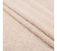 WEBEEDY 1 Yard Teddy Bears Fabric 61 Inch Wide Beige Plush Material Soft Faux Fur Fabric by The Yard,Furry Decorative Cloth for Dolls Rugs Mats Making Gift DIY Sewing Projects Supplies