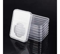 WEBEEDY 10 Pack 38mm Coin Capsules Coin Snap Slab Display Holder Storage Coin Cases Acrylic Dollar Coin Holder with Clear Rectangle Box for Collectors Coin Collection Supplies
