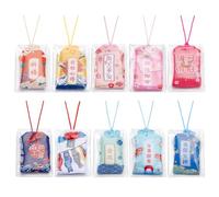 WEBEEDY 10 Styles Japanese Omamori Amulets Good Luck Charm Handmade Japanese Hanging Sachet for Blessing Love/Wealth/Success for Car Bag Travel Home Decor Luck Gifts for Women Men(Assorted Color)