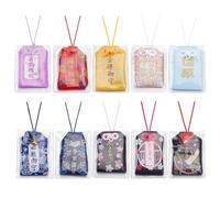 WEBEEDY 10 Styles Japanese Omamori Amulets Handmade Good Luck Charm Japanese Hanging Sachet for Blessing Love/Wealth/Success Luck Pendant for Car Purse Bag Travel Home Decor(Assorted Color)