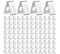 WEBEEDY 100 Pcs Photo Frame Back Plate Shrapnel V Shape Spring Buckle Photo Frame Hardware Accessories Silver Picture Frames Spring Clip for Home Decor DIY Craft Christmas Thanksgiving Decoration