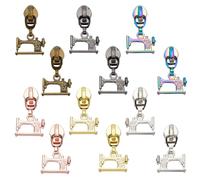 WEBEEDY 12 Pcs 6 Colors Sewing Machine Zipper Pulls #5 Zipper Pulls Replacements, Metal Zipper Sliders Repair for Backpack Purse Luggage Jacket Nylon Coil Zippers DIY Clothing Craft Making Accessory