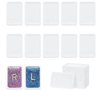 WEBEEDY 12 Pcs Small Rectangle X-Ray Marker Holder Blanks Acrylic White Xray Markers DIY Make Your Own X-Ray Marker Radiology Label Gift for Radiology Techs Christmas (No X Ray Markers), 3.8x2.5cm