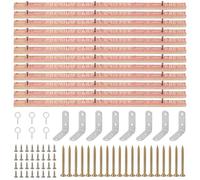 WEBEEDY 12 Pcs Tufting Tack Strips with Nails, Rug Making Strips Includes Decorative Installation Tacks Complete Upholstery Kit for DIY Tufting Frame Projects Concrete Stairs Rug Gripper, 40x40cm